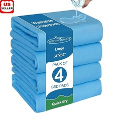 Waterproof Bed Pads Incontinence Multi-Use Mattress Protector Easy Care Non-Skid