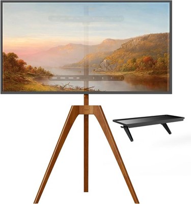 TV Stand Tripod 45-65 Inch Adjustable Walnut 88lb Max Load PUTORSEN Led
