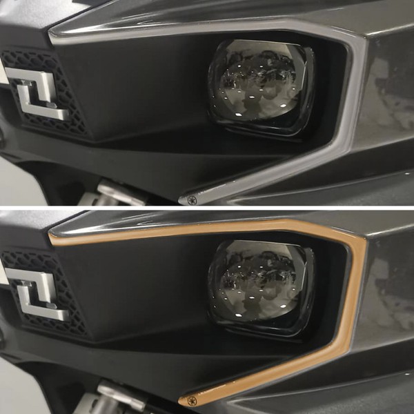 3D Harz Aufkleber FüR Kove 800X Schutz Rahmen Frontscheinwerfer Labelbike-image