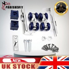 2Set Rail Track Pulley Sliding Door Roller Metal Hanging Wheels Replaceable