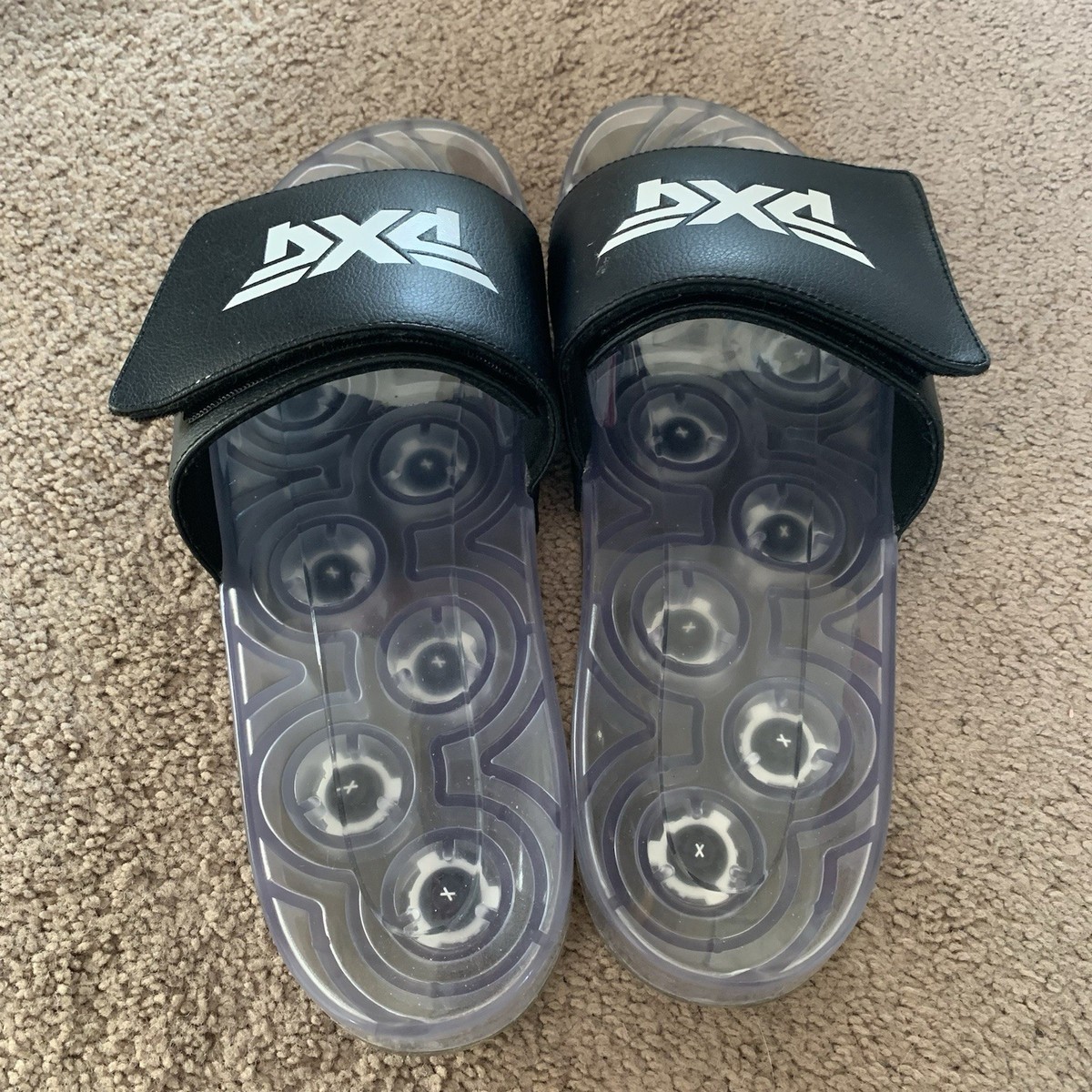 PXG Parsons Extreme Golf Leather/Rubber Golf Slides Sz 12  display picture 2