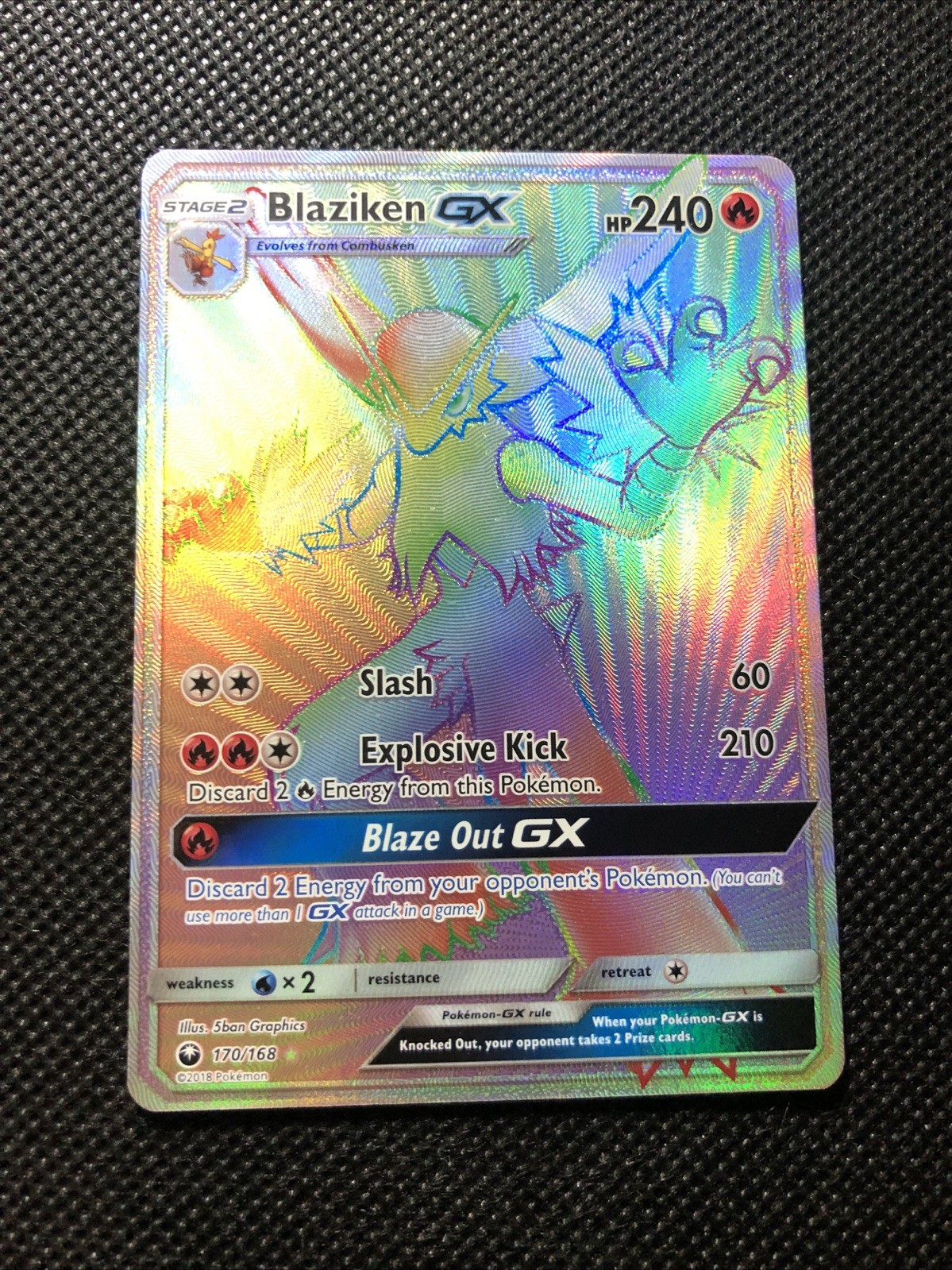 Blaziken GX - 170/168 - Hyper Rare NM - LP 