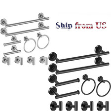 10 PCS Brushed Nickel Bathroom Hardware Towel Bar Set Bathroom Accessories Set