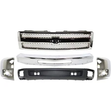 Grille Assembly Kit For 09-13 Chevrolet Silverado 1500 with Bumper Valance Front