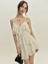 Reformation- Damia Dress- Color: Salt And Pepper- Size 6 -NWT