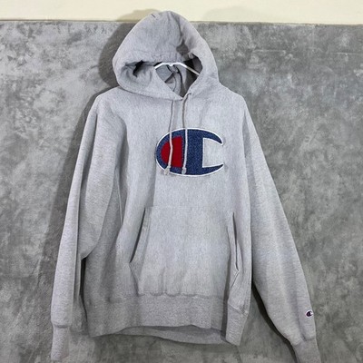 Champion Reverse Weave BIG C LOGO Hoodie Sweatshirt Men's size M