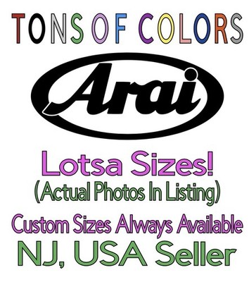 Arai Helmets Oval Die Cut Vinyl Decal For Honda Kawi Suzuki Yamaha KTM Husq