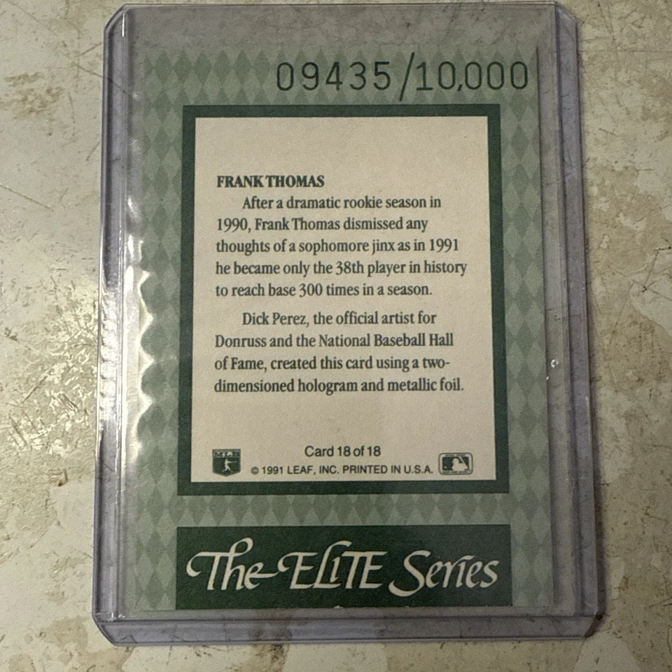 Donruss The Elite 1991 serie 8 de 18 en la serie Ken Griffey Jr Dwight Gooden Foto 3 de 4