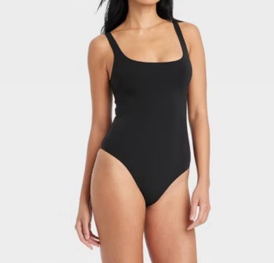 NWT Auden Women s Black Thong Back Bodysuit / Large