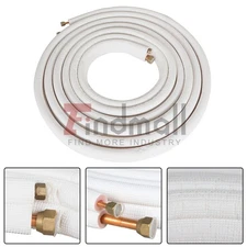 25FT Rubber Air conditioning Cooling connection pipe 1/4In - 1/2In Dia. Pipe
