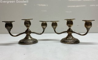 Revere Silversmiths Weighted Sterling Silver Candelabras