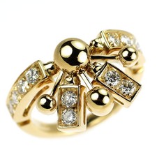 Bulgari K18YG Diamond Ring Astrale - Auth free shipping from Japan- Auth SELBY J