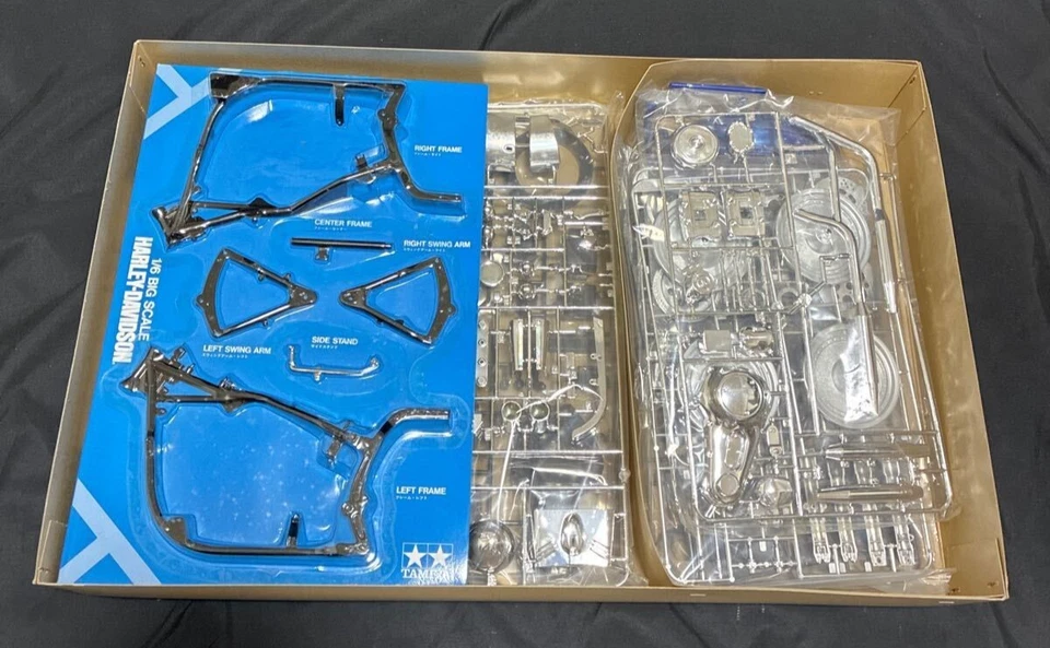 Grande scala 1:6! Raro modello in plastica TAMIYA Harley Davidson FAT BOY da ... - Immagine 2 di 4