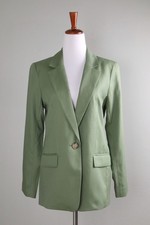 ANN TAYLOR LOFT NWT 120 Solid Green Lined Blazer Jacket Top Size 2P 2 Petite