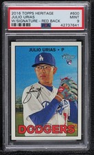 2016 Topps Heritage High Number Red Back Julio Urias #600 PSA 9 MINT 1da