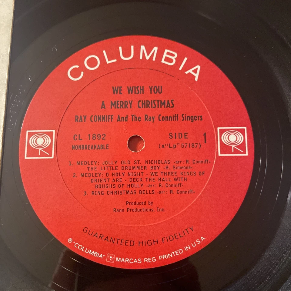 Ray Conniff We Wish You A Merry Christmas LP Columbia 2 Eye Mono Original VG Foto 3 de 4