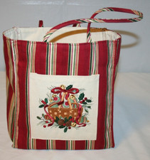 Homestead Longaberger Striped Tote Bag