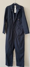 Dickies Mens Blue Long Sleeve Stain Release Elastic Waist Coveralls Size L  NWT