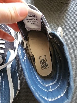 Vintage Made In USA Vans Sk8-Hi Navy Blue Classic Mens Size 8.5