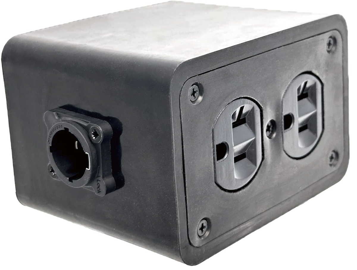 True1 to Quad Edison NEMA 5-20R Breakout Stage Power Box with