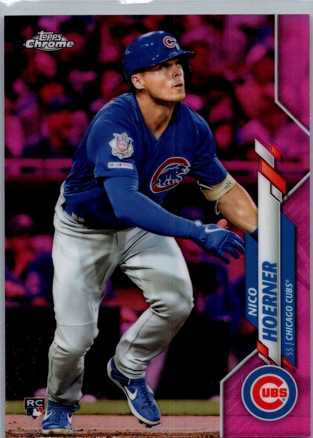 2020 Topps Chrome - Nico Hoerner #161 PINK REFRACTOR (RC) Cubs
