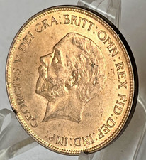 George V. 1931 Bronze Penny. Almost BUNC, Lustrous