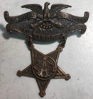 40th National Encampment GAR August 1906 13th-18th Ribbon Top With Pin