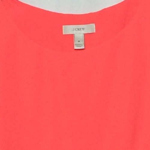 Vestido J.Crew Rojo Coral Sin Mangas Ajuste y Acampanado Fiesta Cóctel Talla 0 - Imagen 3 de 6