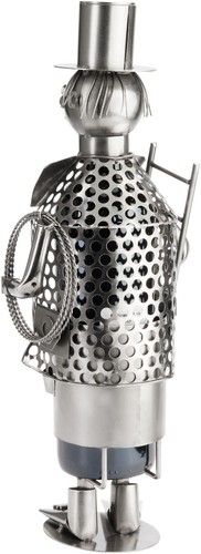 BRUBAKER Metal Wine Bottle Holder Chimney Sweep Lucky Charm Gift + Card - Picture 2 of 11