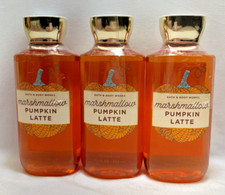 3 Marshmallow Pumpkin Latte Shower Gel Bath  Body Works 10 fl oz