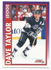 DAVE TAYLOR 1991-92 SCORE 1000 POINT CLUB CARD FLAWLESS CONDITION