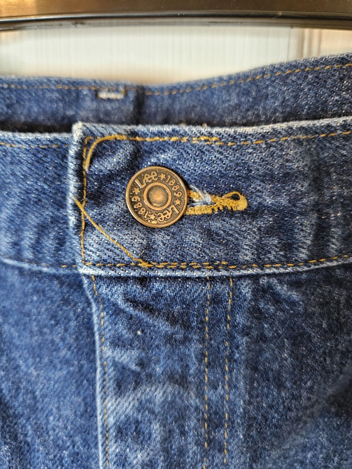 Vintage Lee MR Mens Denim Blue Jeans Straight 38x… - image 6