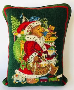 needlepoint christmas pillows