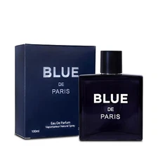 Blue De Paris PERFUME Cologne for MEN Long Lasting Fragrance 3.4 Oz PARFUM