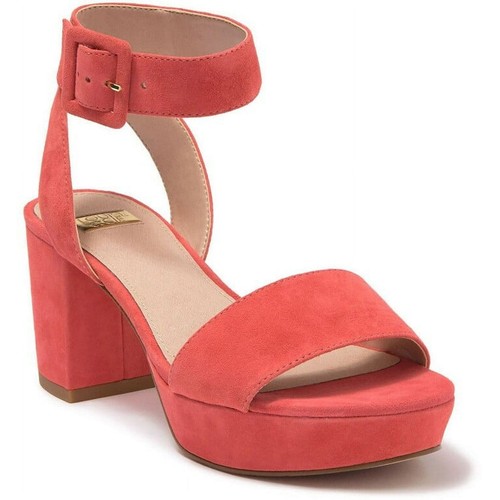 Louise et Cie Hanya Sz 7 M EU 37.5 Women's Suede Ankle Strap Sandals Panama Pink - Picture 3 of 13