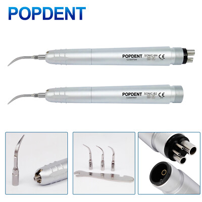 Dental Ultrasonic Air Perio Scaler Handpiece Hygienist 2/4Hole W/ 3 Scaling Tips
