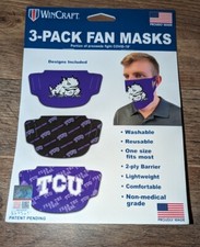NEW 3 PACK TCU FACE MASK COTTON ONE SIZE WINCRAFT