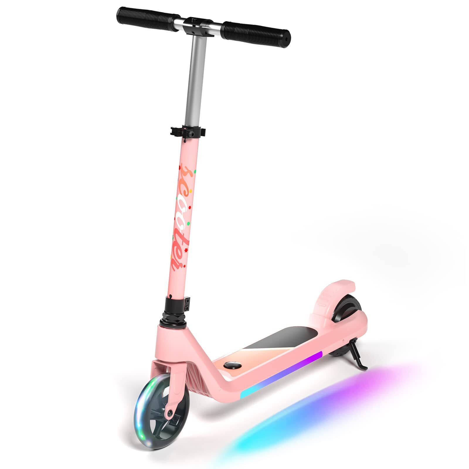 Electric Scooter for Kids Age of 6-10 Kick-Start Boost Kids Scooter with Adj