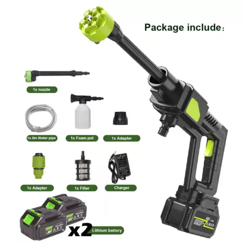 Portable Cordless Pressure Washer 48V MAX Power Cleaner Kit for Cars Home Garden - Picture 8 of 24