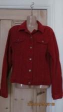  Sisley, Vintage Red Corduroy Jacket
