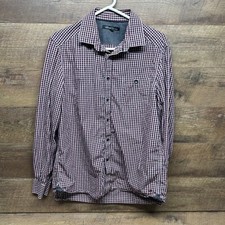 Kenneth Cole New York Mens Dress Shirt Long Sleeve Checkered Size Large