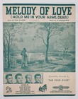 Melody of Love-Hold Me in your Arms Dear, Piano Sheet Music 1954 Sinatra, Vaughn