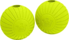 Chew King Supreme Rubber Fetch Balls - Extremely 2.5 in (Medium), Yellow 