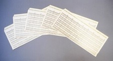 Vtg lot of 20 Computer Punch Cards New unpunched cream w/Yellow band Globe S-650