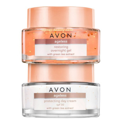 Avon NUTRA EFFECTS AGELESS Anti Aging Set  Tag Nacht 2x50ml LSF30 Angebot Neu