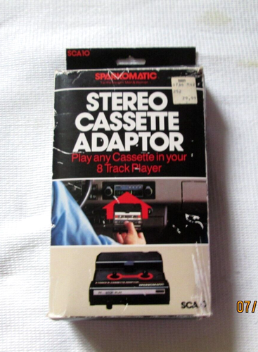 Adaptateur cassette stéréo Sparkomatic 8 pistes modèle n° SCA-10 non testé
