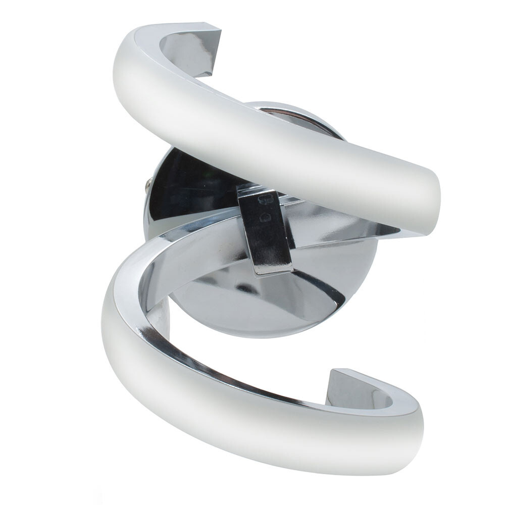 Applique a parete stilizzato 9 watt lampada spirale argento luce tre colorazione