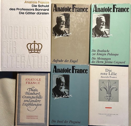 Anatole France - Das Kennenlernen-Paket - 6 Bücher - Leinen - Gebunden - Gut