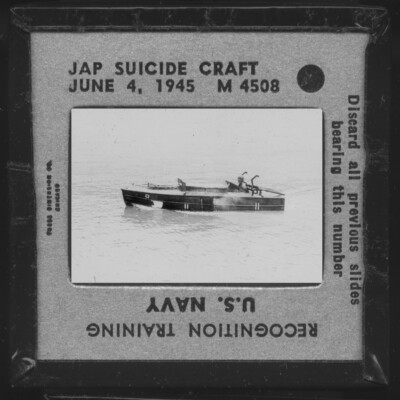 Japanese Shinyo Suicide Craft US Navy Recognition Training 35mm slide 1945 M4508