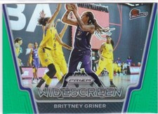 2021 Prizm WNBA Brittney Griner WIDESCREEN #8 SP GREEN PRIZM REFRACTOR   Mercury